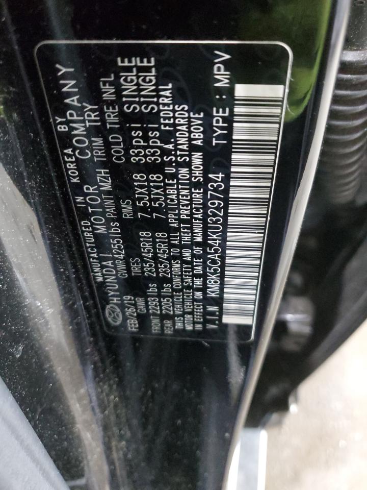 2019 Hyundai Kona Ultimate VIN: KM8K5CA54KU329734 Lot: 91737215