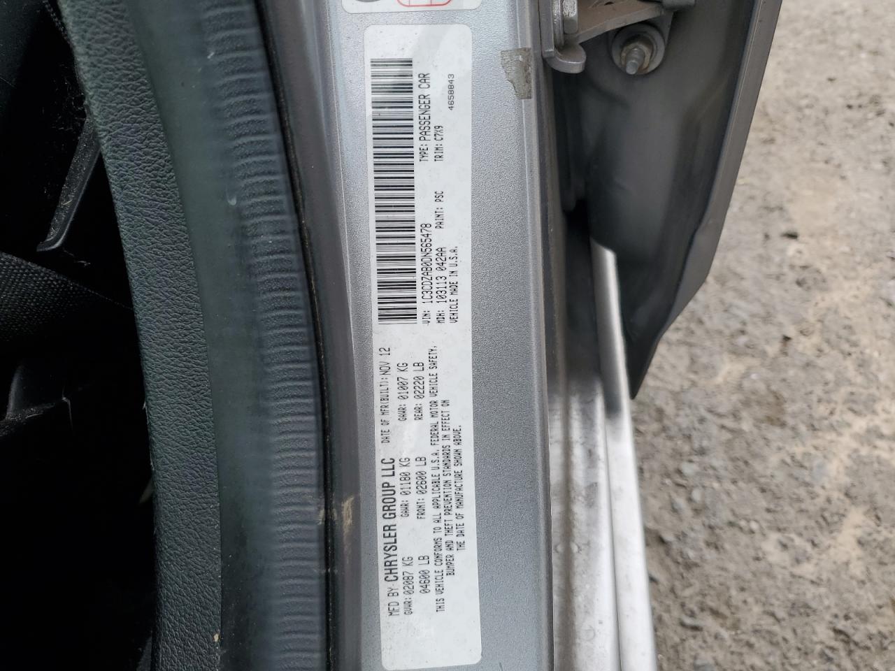 2013 Dodge Avenger Se VIN: 1C3CDZAB0DN565478 Lot: 93646475