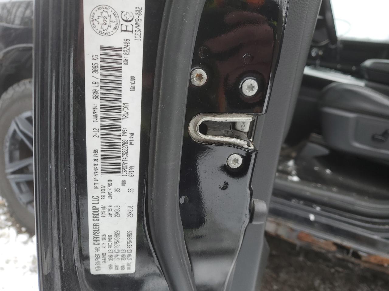 2012 Dodge Ram 1500 Sport VIN: 1C6RD7MT4CS222789 Lot: 93070875