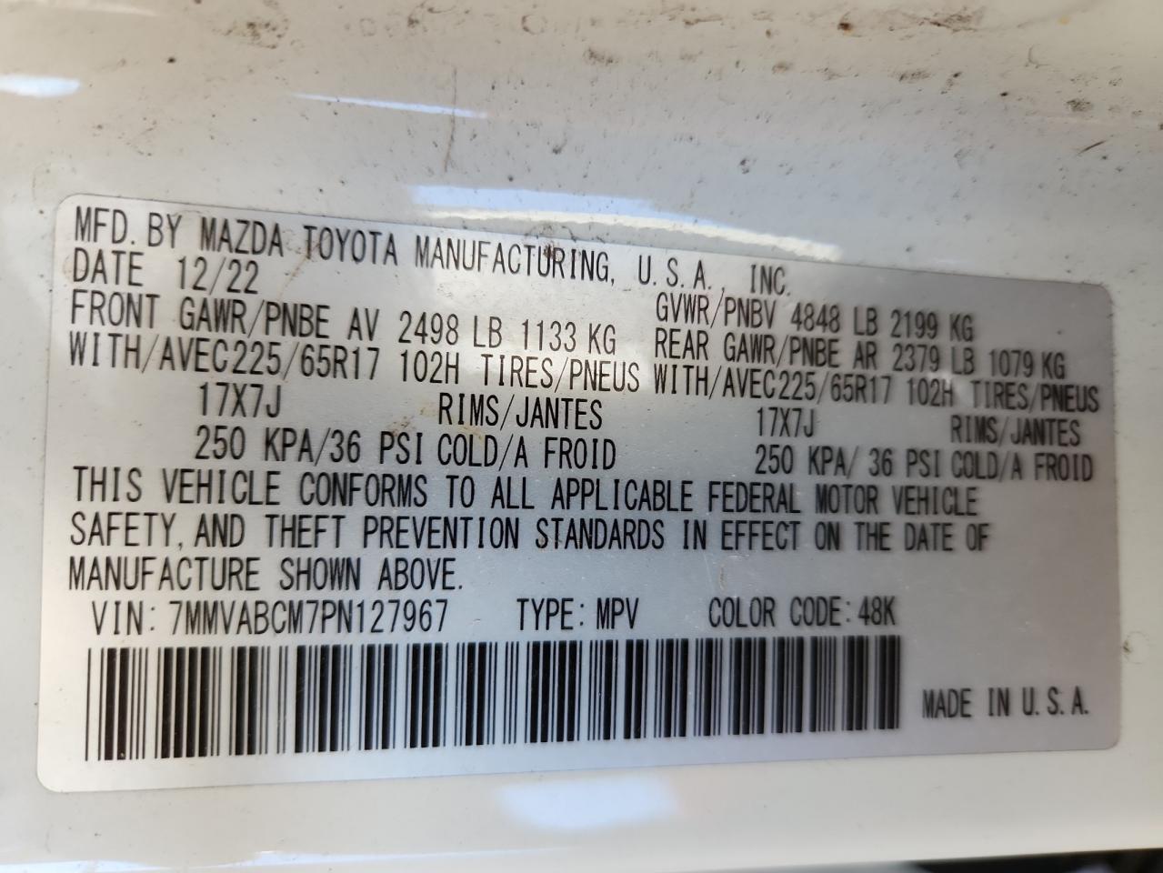 2023 Mazda Cx-50 Preferred Plus VIN: 7MMVABCM7PN127967 Lot: 92858885