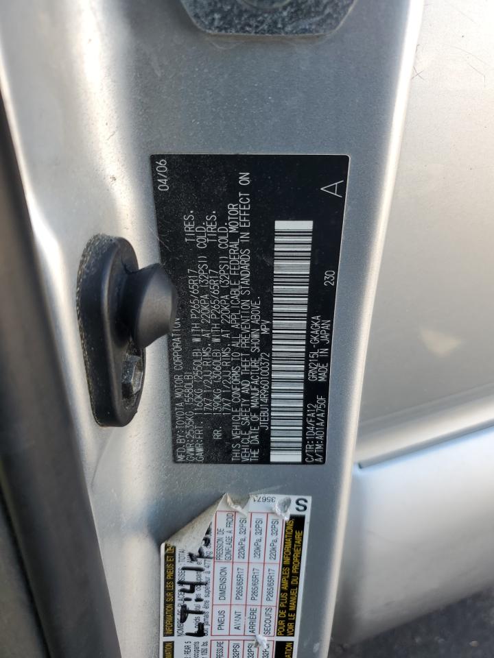 2006 Toyota 4Runner Sr5 VIN: JTEBU14R960100372 Lot: 92923355