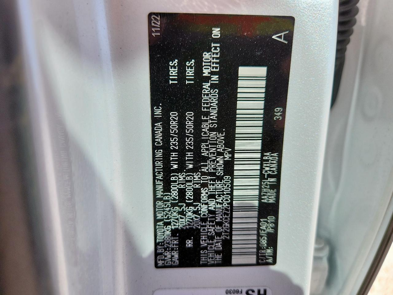 2023 Lexus Nx 350H VIN: 2T2GKCEZ2PC010509 Lot: 92676155