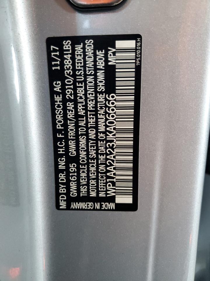 2018 Porsche Cayenne VIN: WP1AA2A23JKA06666 Lot: 92071855