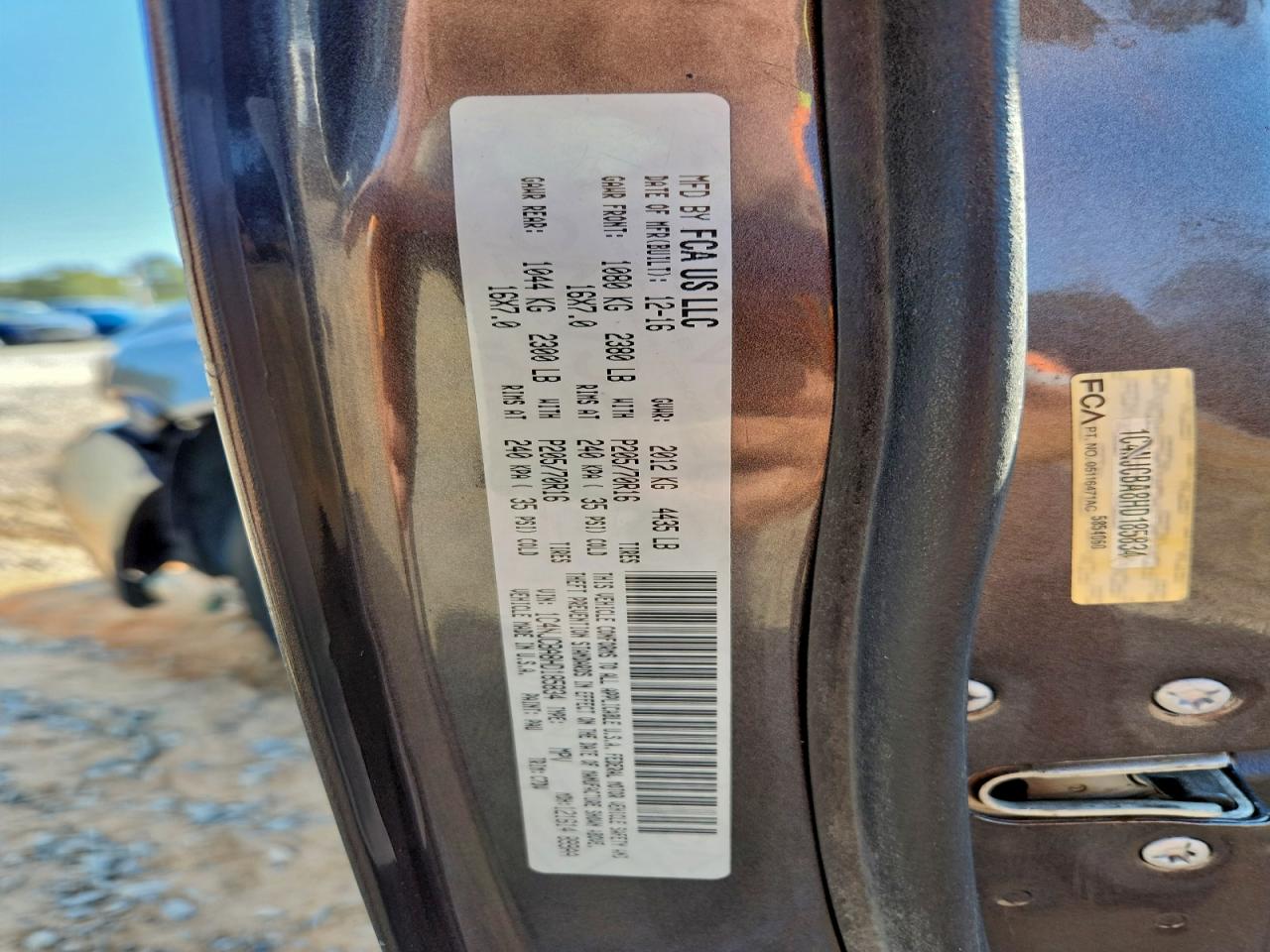 2017 Jeep Compass Sport VIN: 1C4NJCBA8HD185834 Lot: 94403345