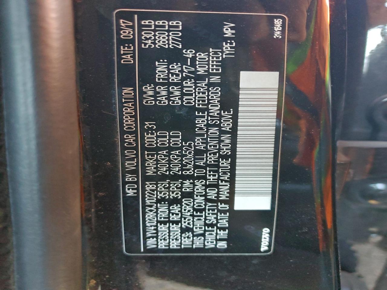 2018 Volvo Xc60 T5 Momentum VIN: YV4102RKXJ1022181 Lot: 92748705