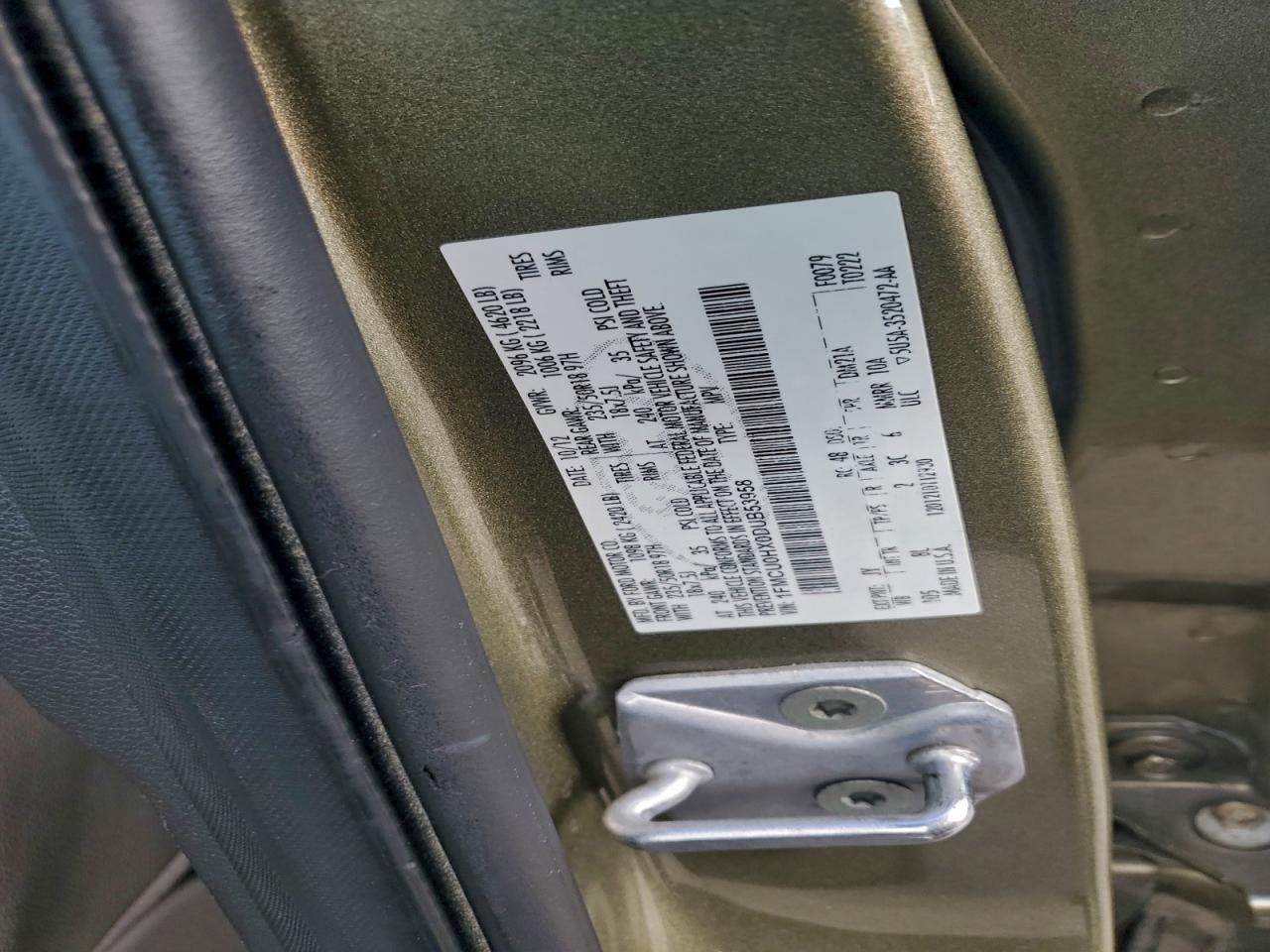 2013 Ford Escape Sel VIN: 1FMCU0HX0DUB53958 Lot: 93810125