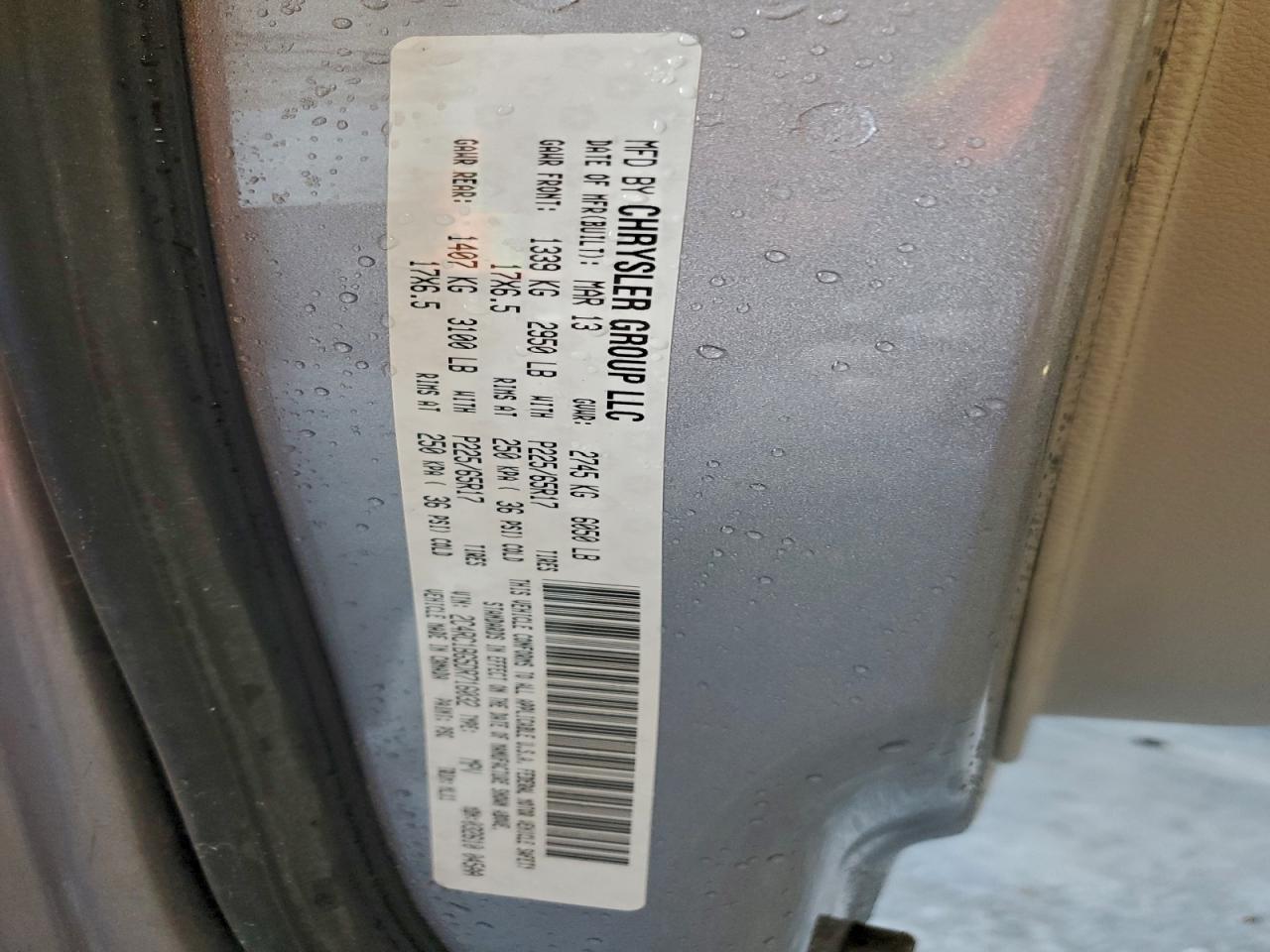 2013 Chrysler Town & Country Touring VIN: 2C4RC1BG5DR716032 Lot: 93540855