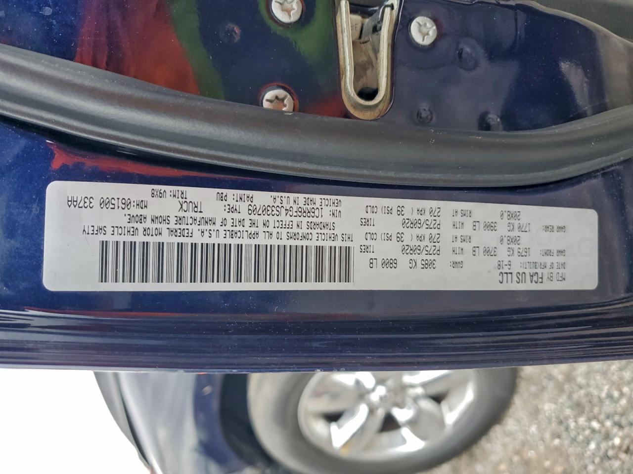 2018 Ram 1500 St VIN: 1C6RR6FG4JS330709 Lot: 93220845