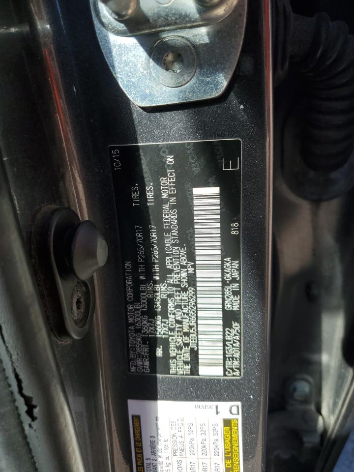 2016 Toyota 4Runner Sr5/Sr5 Premium VIN: JTEBU5JR6G5296299 Lot: 91036185