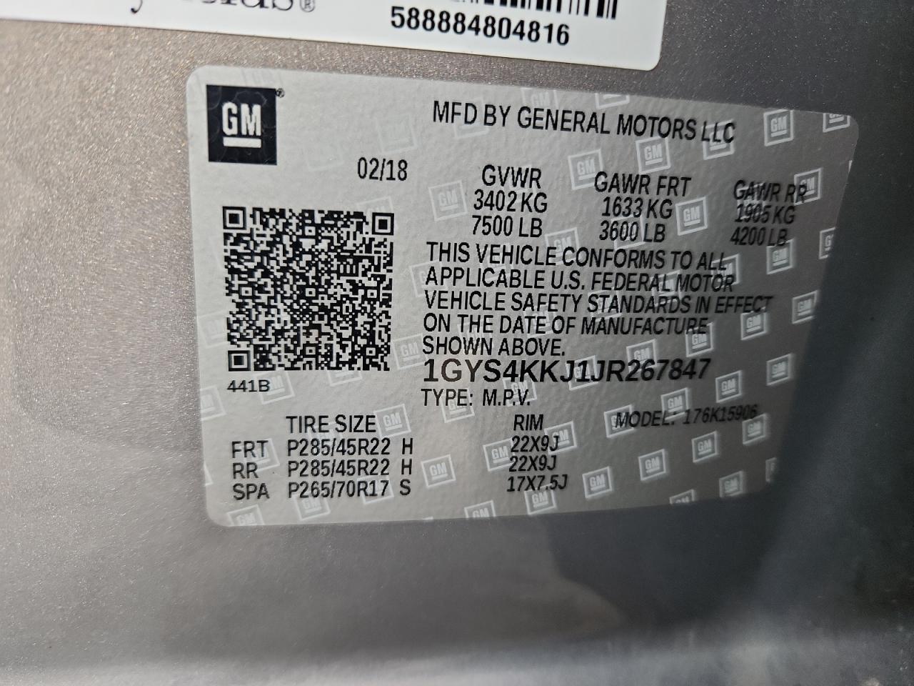 2018 Cadillac Escalade Esv Platinum VIN: 1GYS4KKJ1JR267847 Lot: 93191735