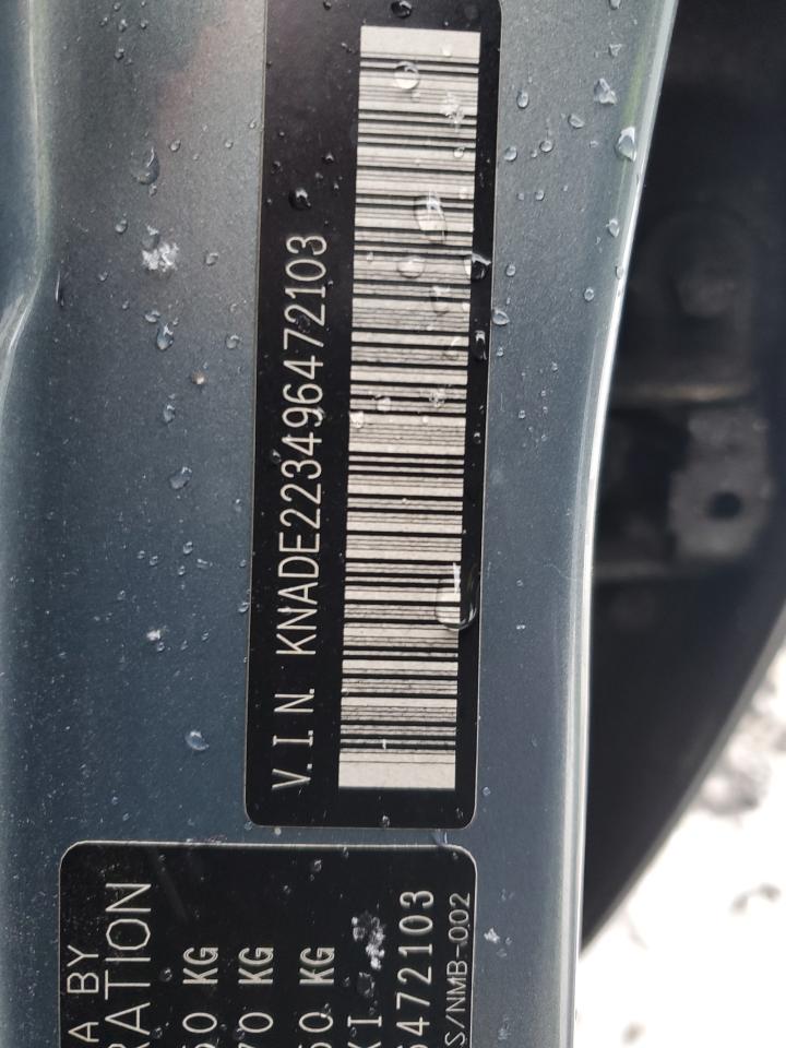 2009 Kia Rio Base VIN: KNADE223496472103 Lot: 92471825