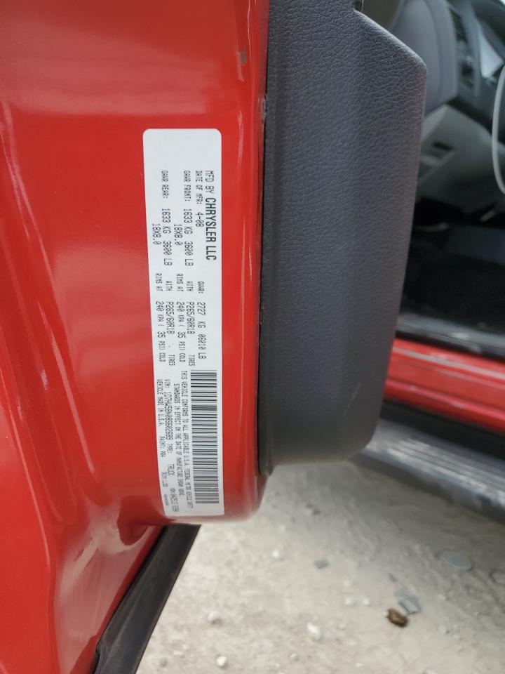 2008 Dodge Dakota Quad Laramie VIN: 1D7HW58N08S602689 Lot: 93004135