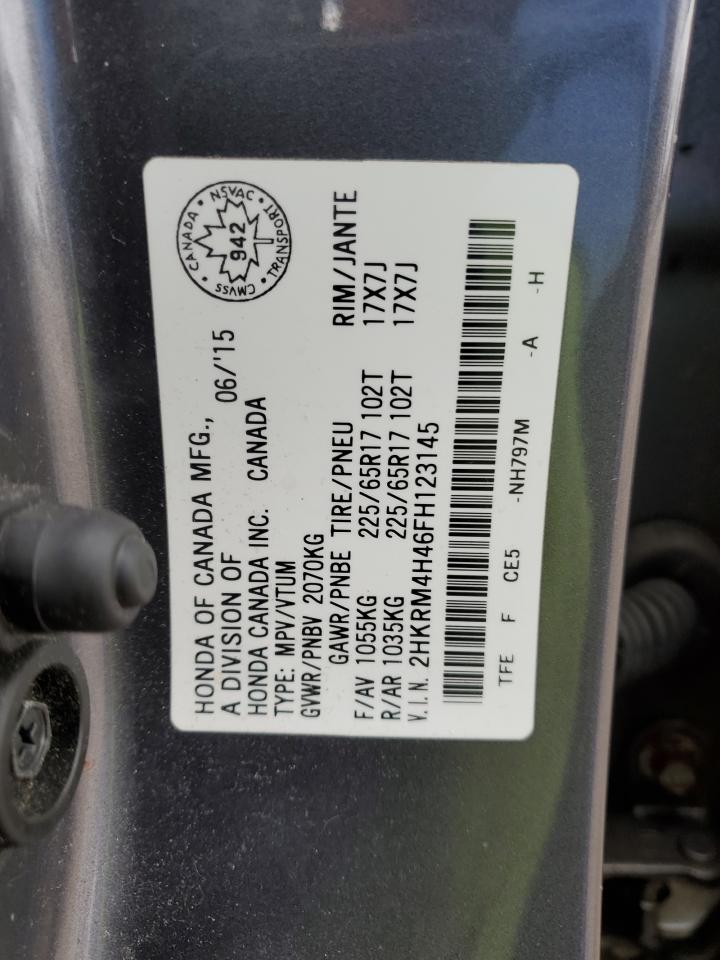 2015 Honda Cr-V Se VIN: 2HKRM4H46FH123145 Lot: 85739555