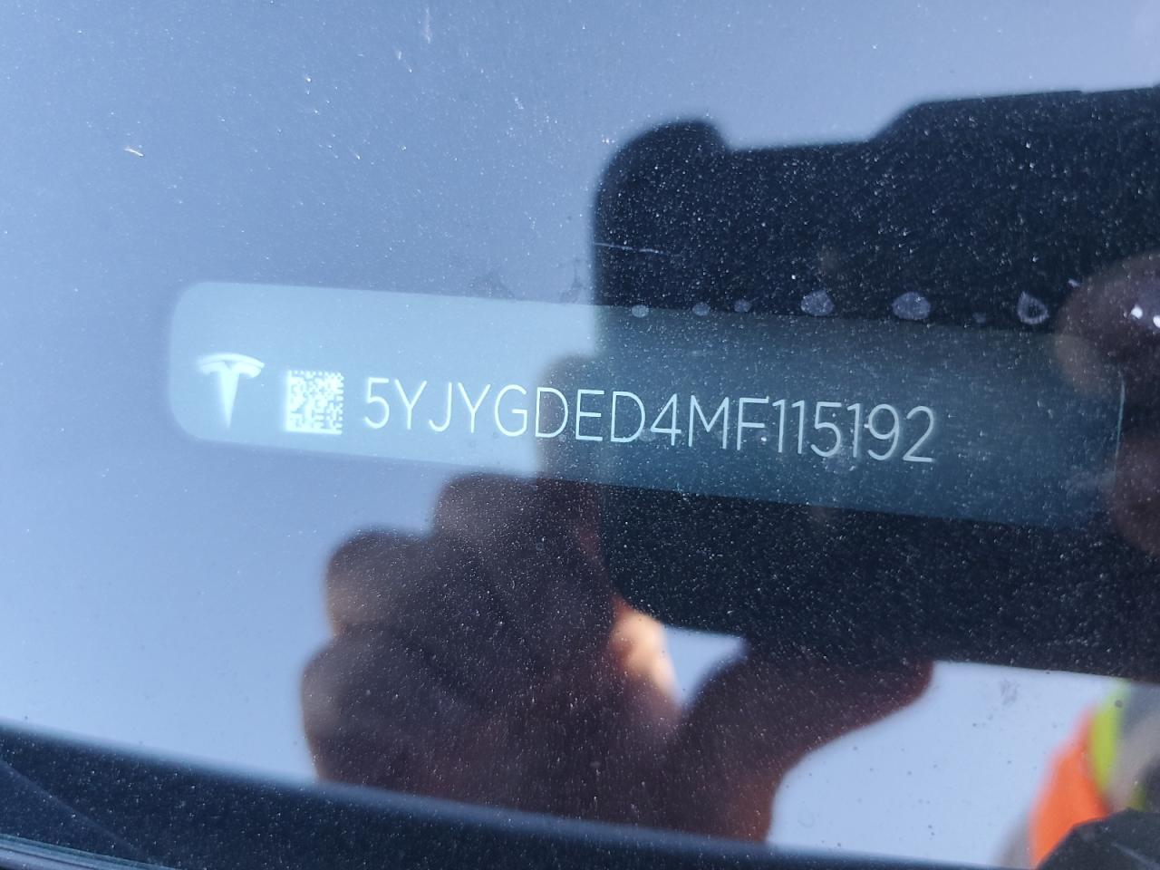 2021 Tesla Model Y VIN: 5YJYGDED4MF115192 Lot: 91358465
