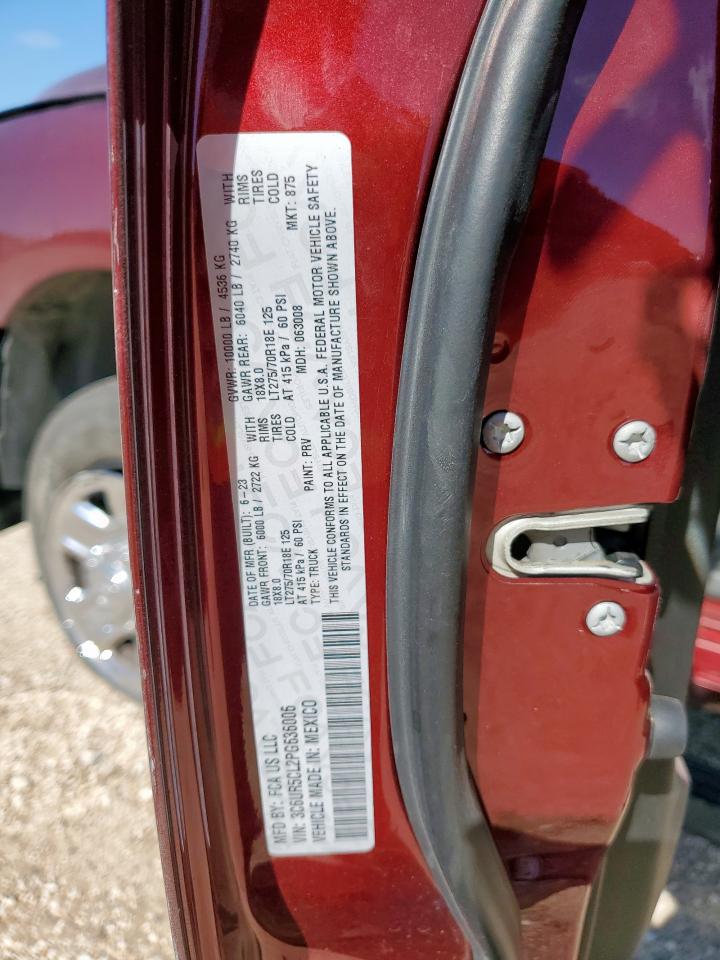 2023 Ram 2500 Tradesman VIN: 3C6UR5CL2PG636006 Lot: 92844905