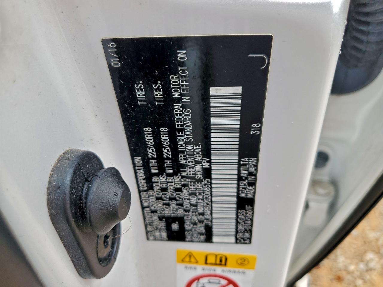 2016 Lexus Nx 200T Base VIN: JTJBARBZ2G2068575 Lot: 93268635