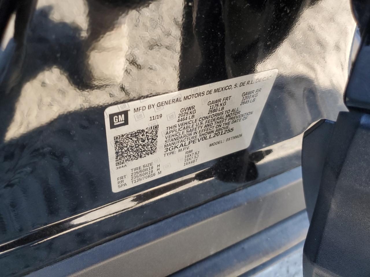 2020 GMC Terrain Slt VIN: 3GKALPEV0LL201255 Lot: 93336915