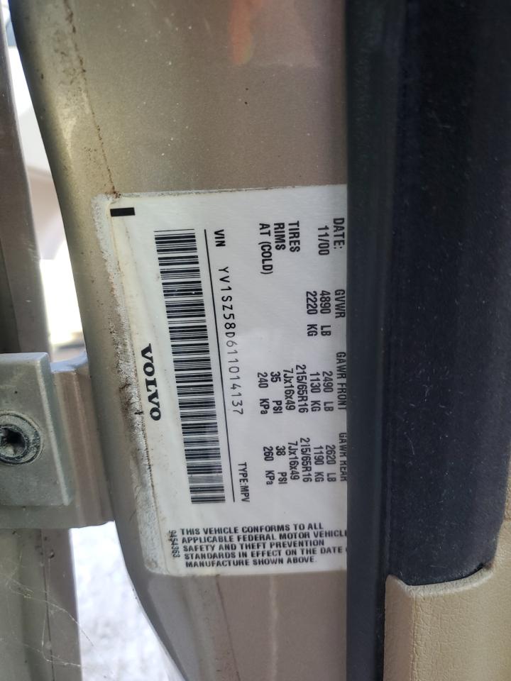 2001 Volvo V70 Xc VIN: YV1SZ58D611014137 Lot: 93623455