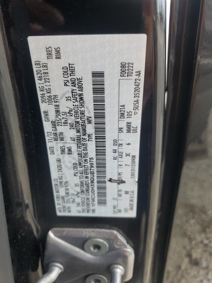 2013 Ford Escape Sel VIN: 1FMCU0HX9DUB79975 Lot: 92826005