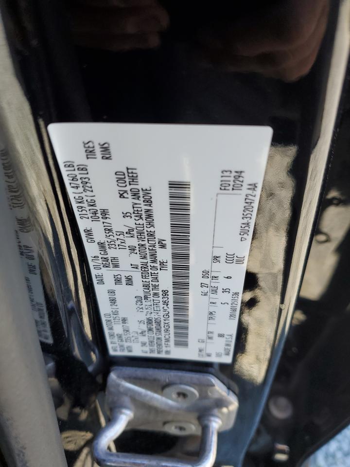 2016 Ford Escape Se VIN: 1FMCU9GX1GUC46398 Lot: 92193575