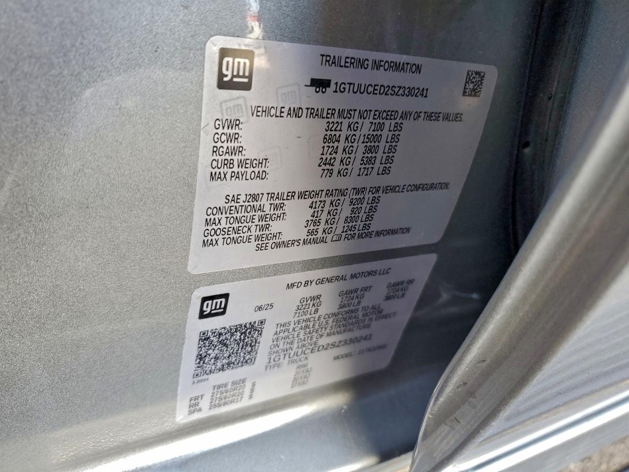 2025 GMC Sierra K1500 Elevation VIN: 1GTUUCED2SZ330241 Lot: 93945805