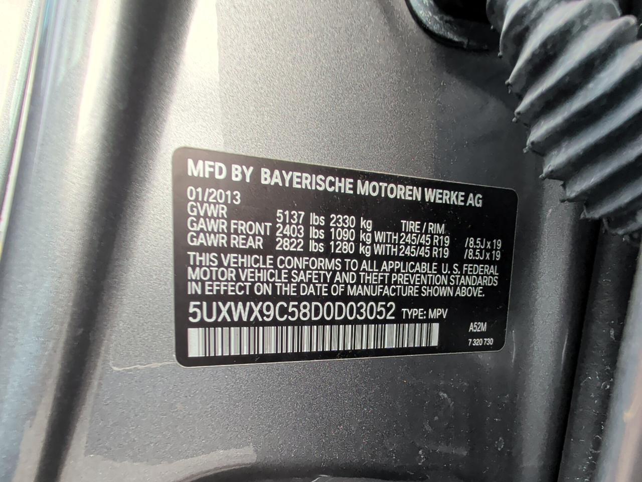 Фото: 5UXWX9C58D0D03052