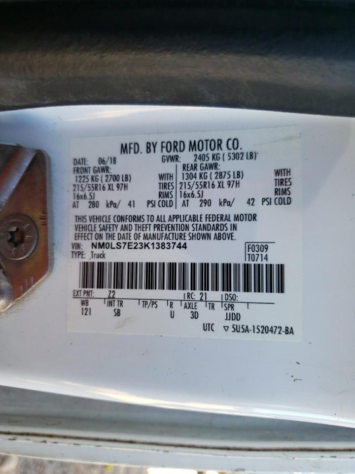 2019 Ford Transit Connect Xl VIN: NM0LS7E23K1383744 Lot: 92915735