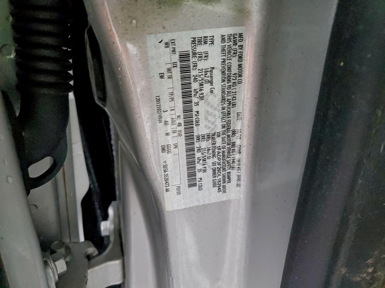 2013 Ford Focus Se VIN: 1FADP3F29DL182945 Lot: 93853575