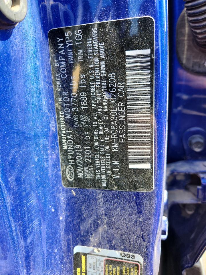 2020 Hyundai Venue Sel VIN: KMHRC8A30LU026208 Lot: 92885145