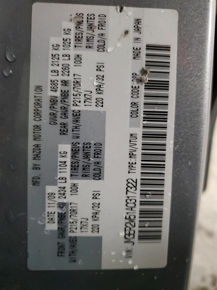 2010 Mazda Cx-7 VIN: JM3ER2W51A0317322 Lot: 90596195