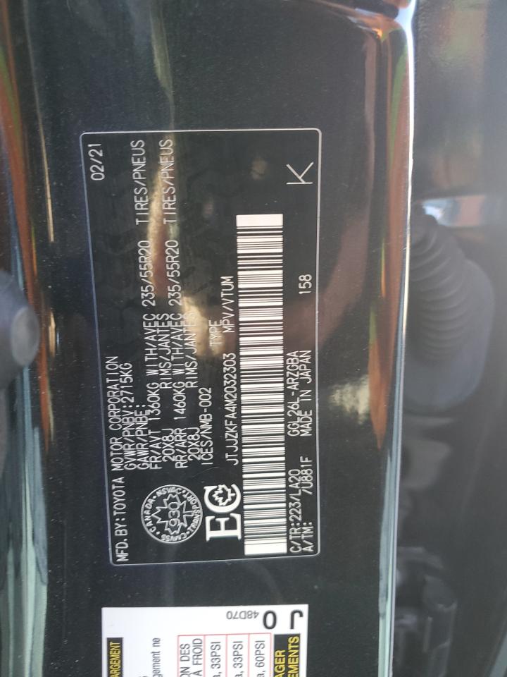 2021 Lexus Rx 350 L Luxury VIN: JTJJZKFA4M2032303 Lot: 93085455