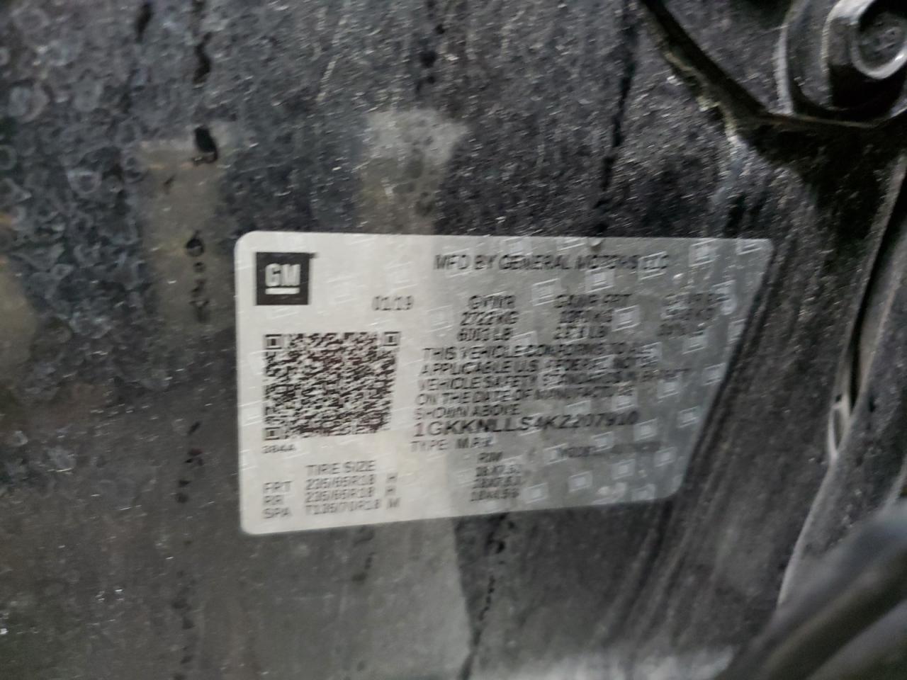 2019 GMC Acadia Sle VIN: 1GKKNLLS4KZ207910 Lot: 92301175