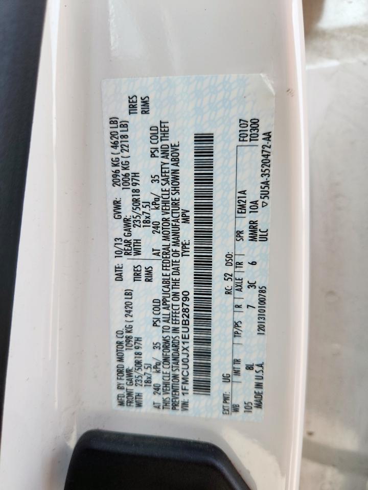 2014 Ford Escape Titanium VIN: 1FMCU0JX1EUB28790 Lot: 93678095