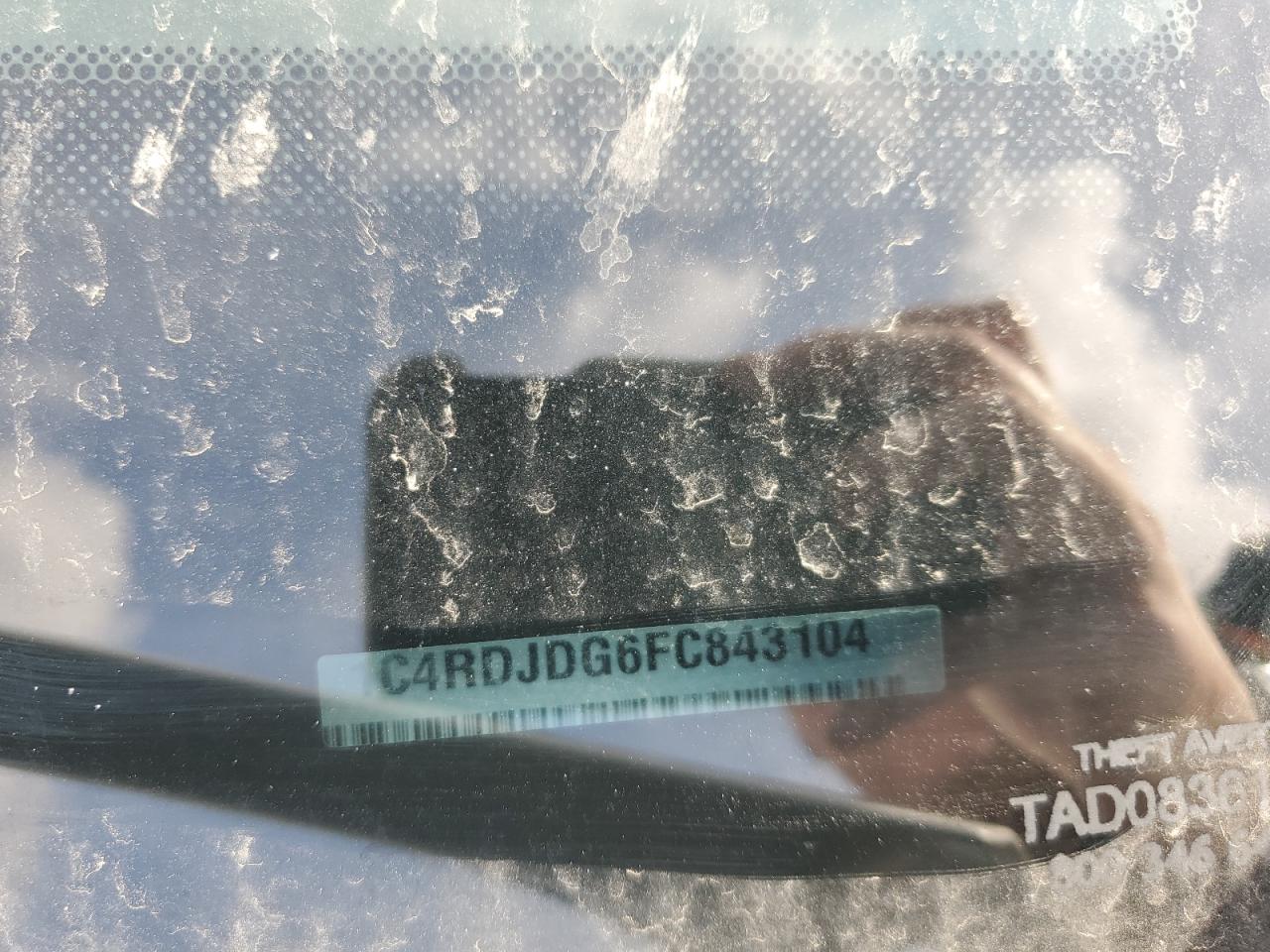 2015 Dodge Durango Limited VIN: 1C4RDJDG6FC843104 Lot: 92862525