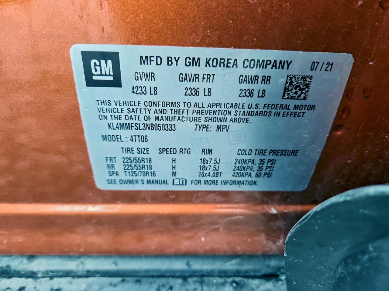 2022 Buick Encore Gx Essence VIN: KL4MMFSL3NB050333 Lot: 93688425