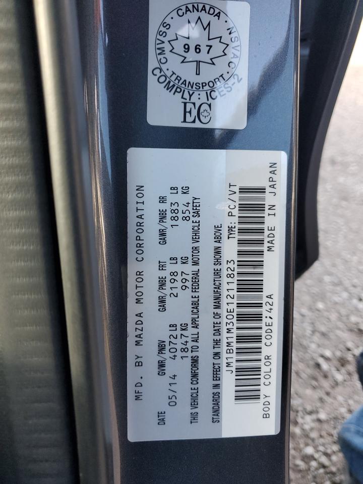 2014 Mazda 3 Grand Touring VIN: JM1BM1M30E1211823 Lot: 91616035