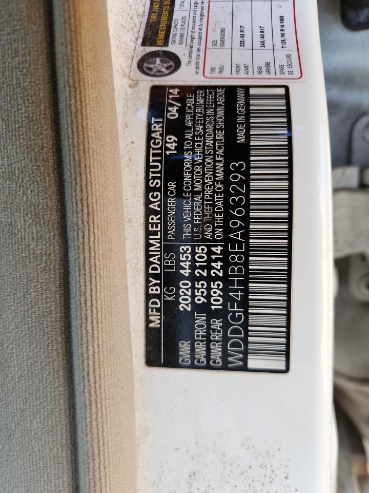 2014 Mercedes-Benz C 250 VIN: WDDGF4HB8EA963293 Lot: 93528105