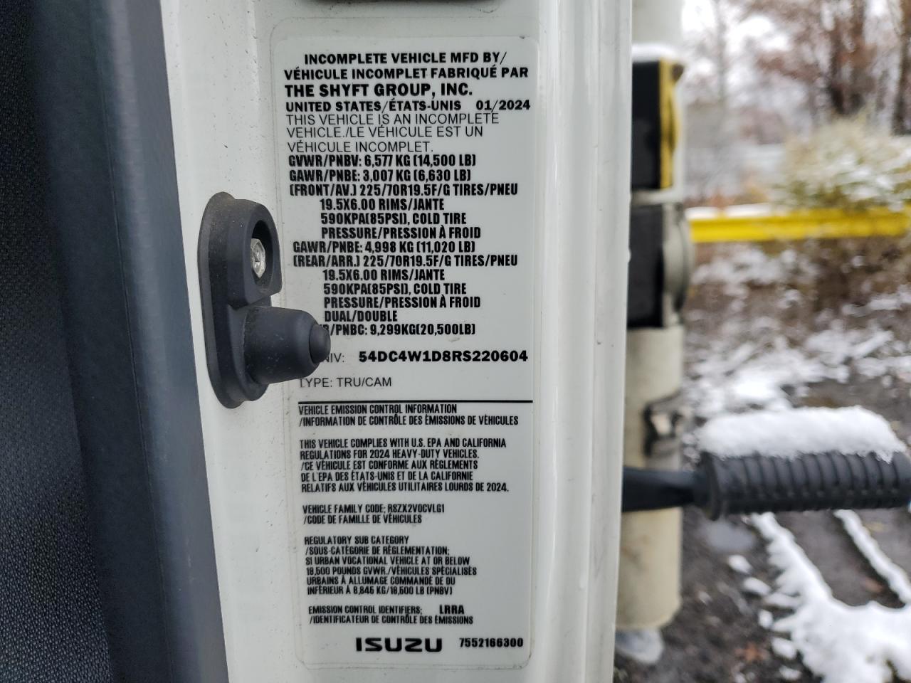 2024 Isuzu Npr Hd VIN: 54DC4W1D8RS220604 Lot: 90791975