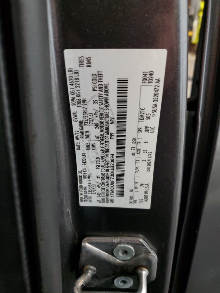 2013 Ford Escape S VIN: 1FMCU0F73DUB23694 Lot: 92797915