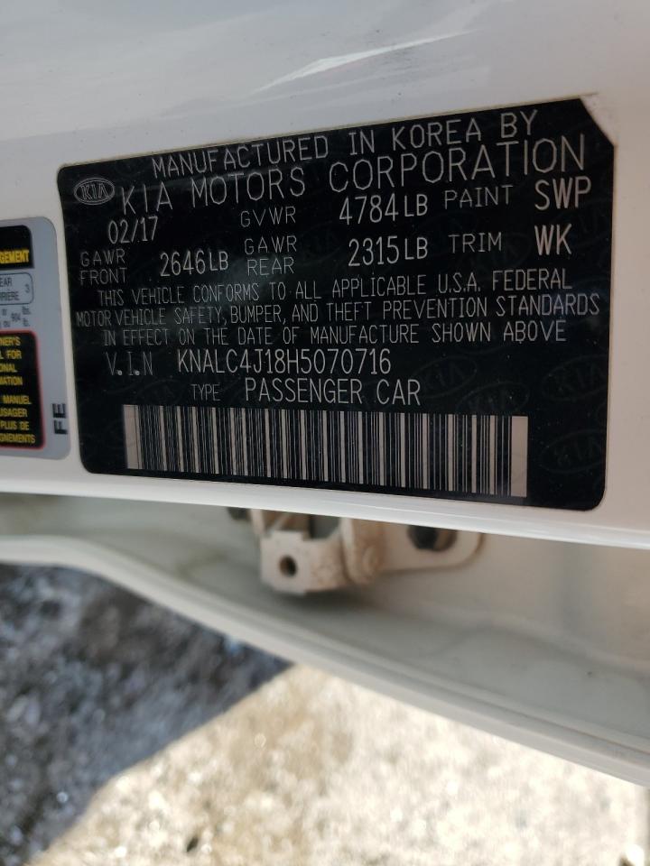 2017 Kia Cadenza Premium VIN: KNALC4J18H5070716 Lot: 91806975