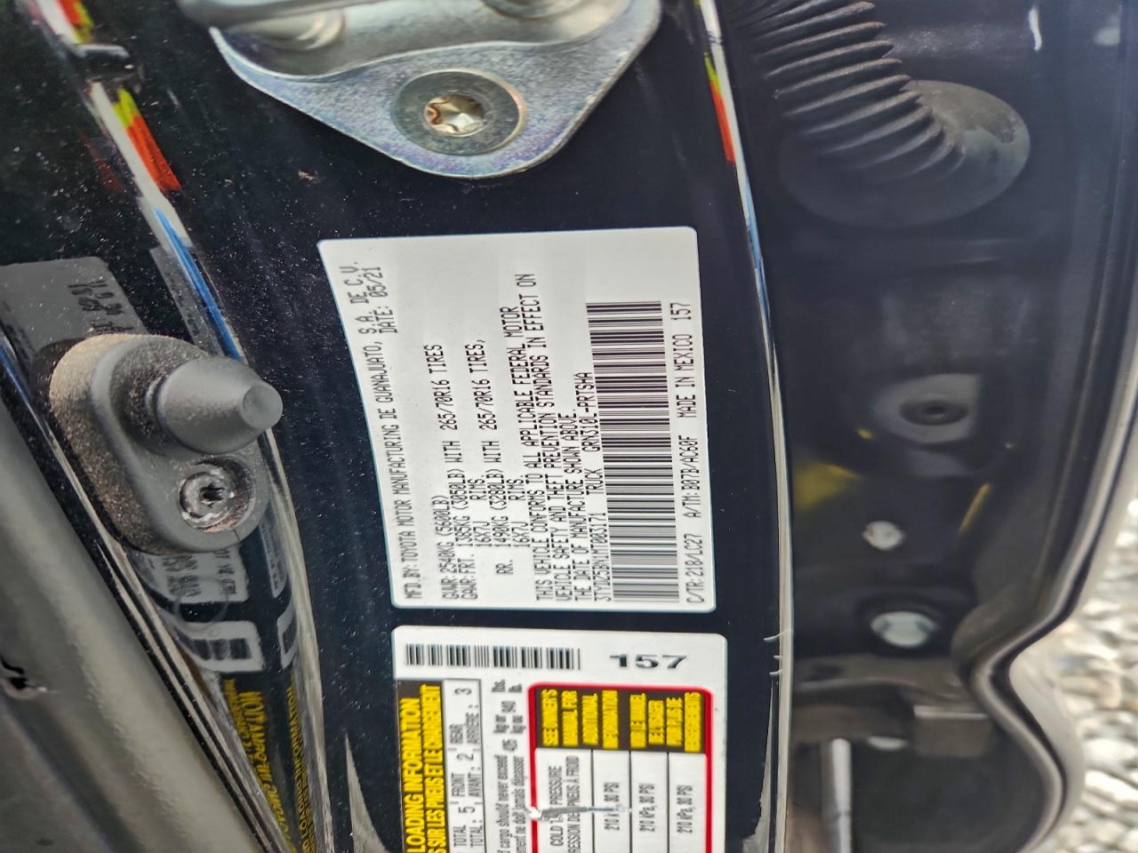 2021 Toyota Tacoma Double Cab VIN: 3TYDZ5BN1MT003171 Lot: 94587915