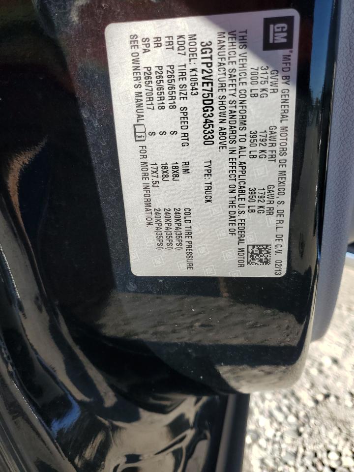 2013 GMC Sierra K1500 Sle VIN: 3GTP2VE75DG345330 Lot: 91871645