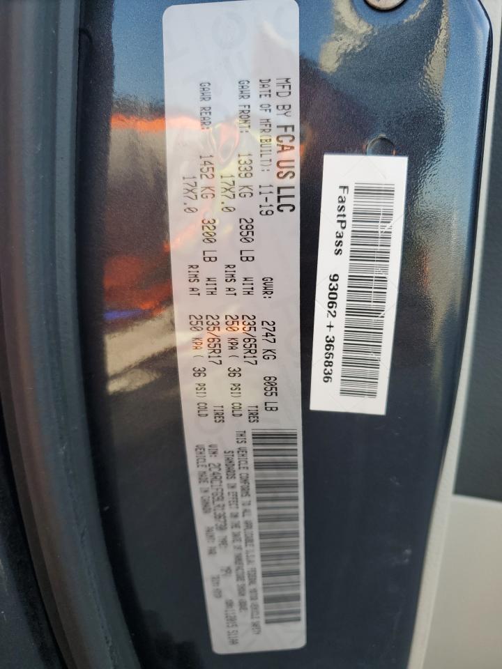 2020 Chrysler Pacifica Touring VIN: 2C4RC1FG9LR136730 Lot: 91604235