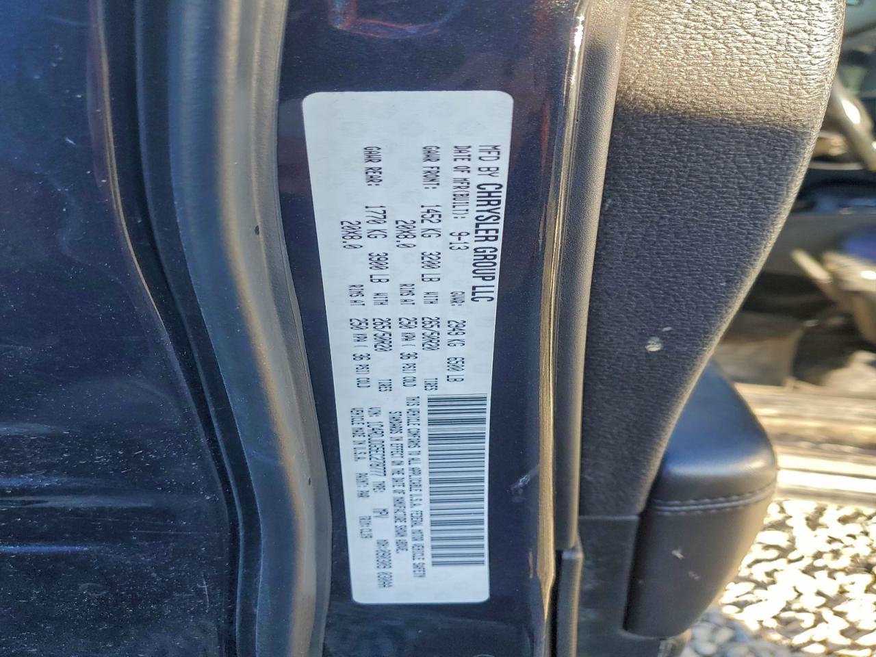 2014 Dodge Durango Limited VIN: 1C4RDJDG5EC278777 Lot: 94069145