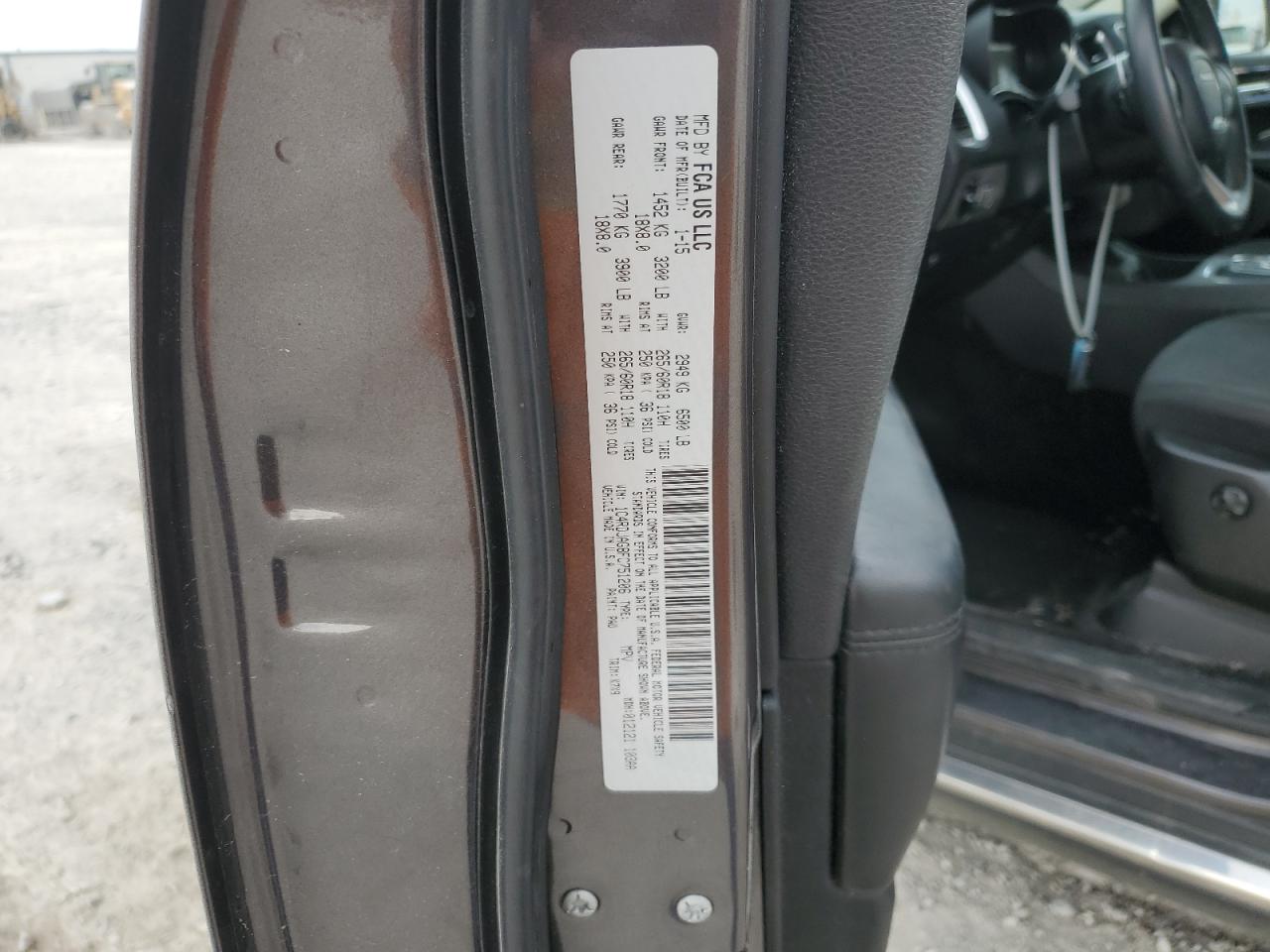 2015 Dodge Durango Sxt VIN: 1C4RDJAG8FC751206 Lot: 92728825