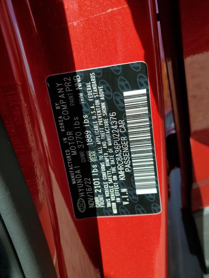 2023 Hyundai Venue Sel VIN: KMHRC8A36PU224376 Lot: 91847085