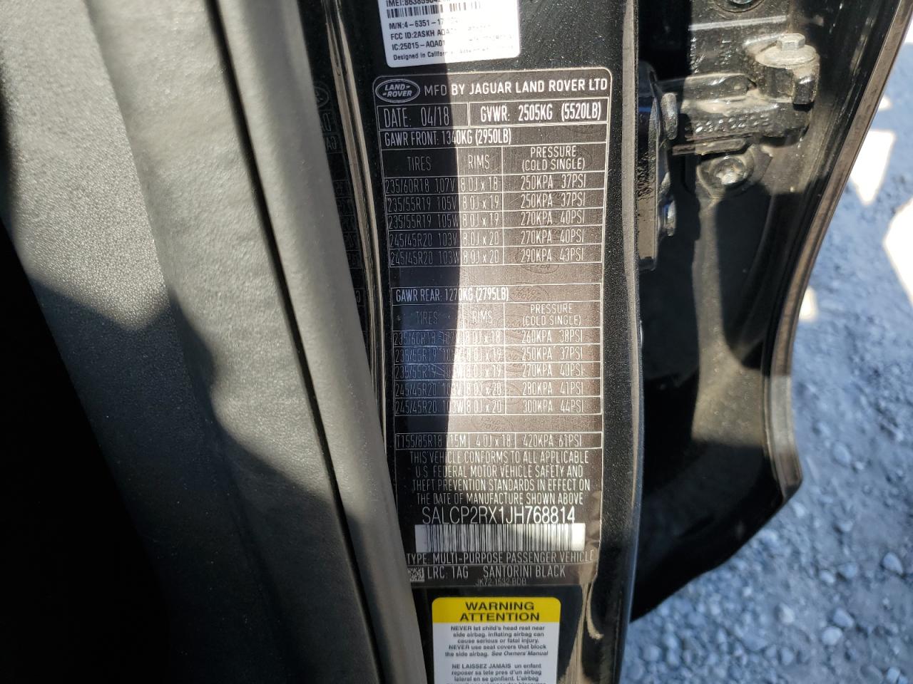 2018 Land Rover Discovery Sport Se VIN: SALCP2RX1JH768814 Lot: 92497755