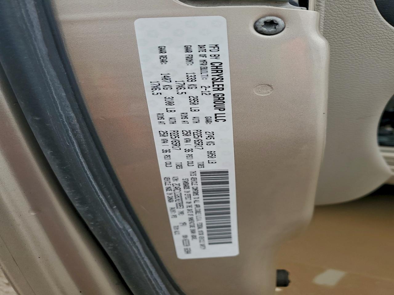 2012 Chrysler Town & Country Touring L VIN: 2C4RC1CG9CR278953 Lot: 94598875