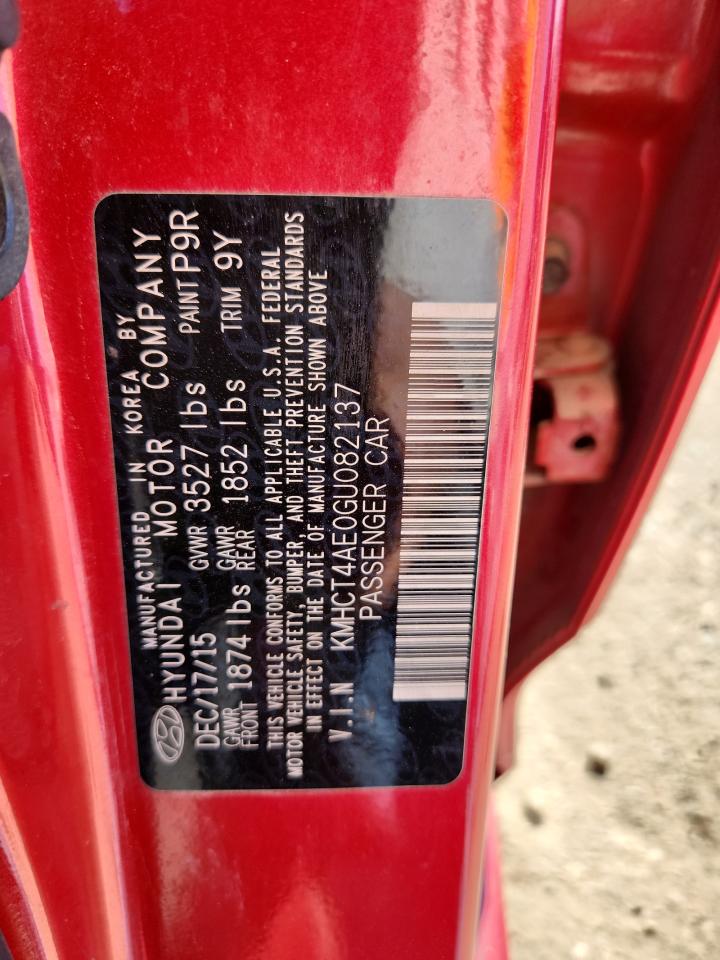 2016 Hyundai Accent Se VIN: KMHCT4AE0GU082137 Lot: 91656665