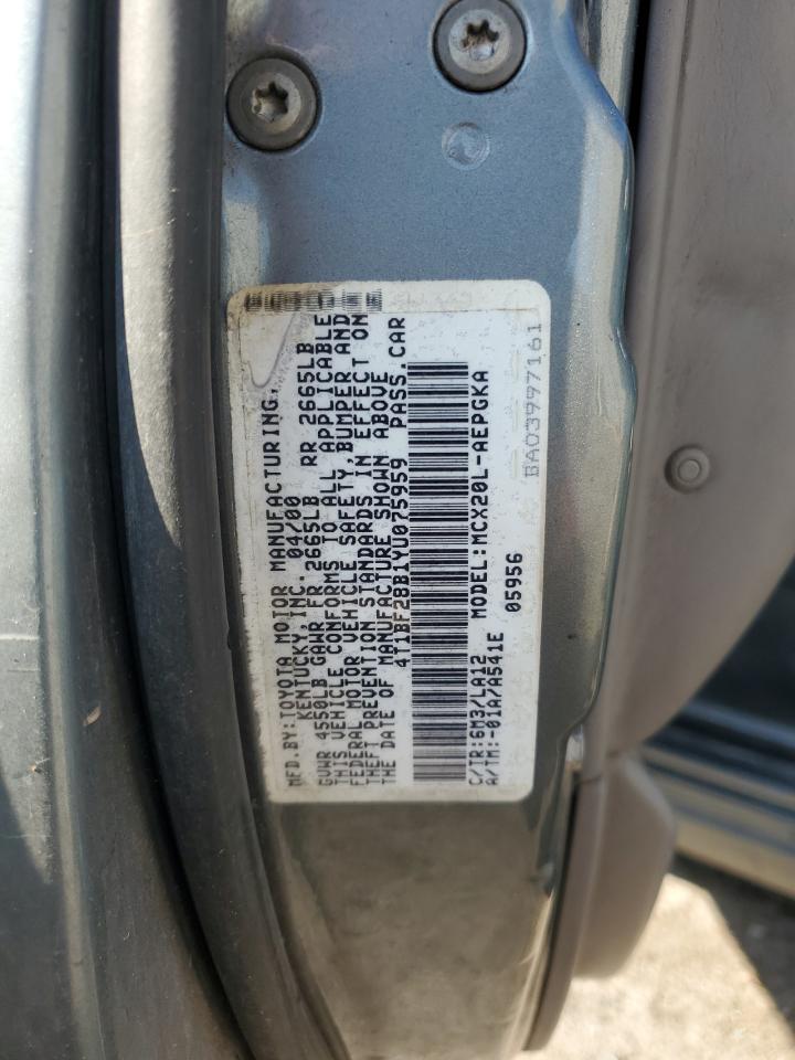 2000 Toyota Avalon Xl VIN: 4T1BF28B1YU075959 Lot: 93463125